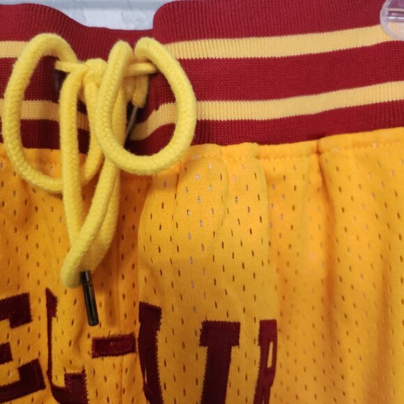 Bel-Air Academy Basketball Shorts Yellow & Red Size M Athletic Mesh Sports Appar - Picture 6 of 12